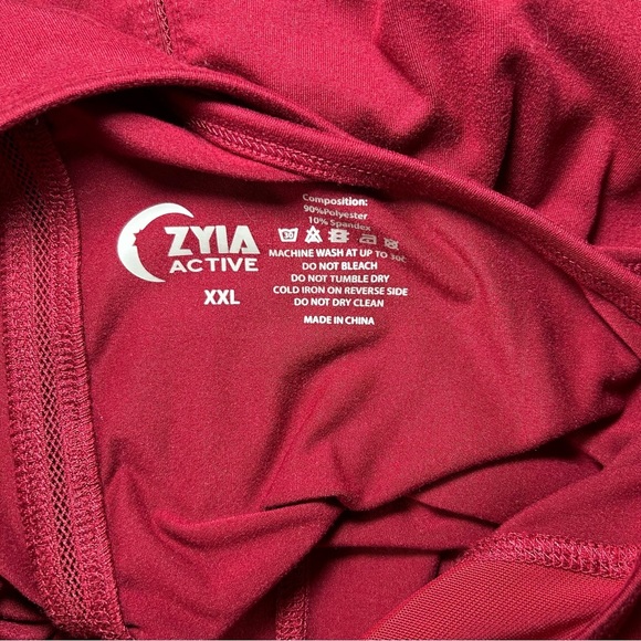 Zyia Active Women’s Racerback Tank Top, Burgundy Red Wine Colour, Size XXL. - Picture 5 of 5
